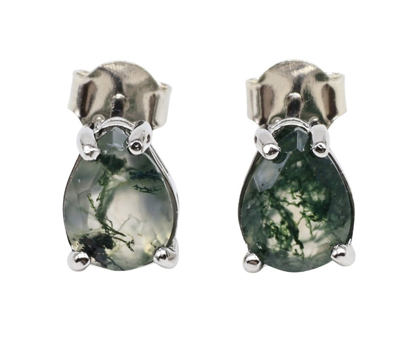 Boucles d'Oreilles Argent 925 Poinçon Certifié ✦ Plaquées Platine & Pierres Naturelles