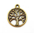 Charme Arbre de Vie Or 2cm 50pcs