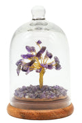 Arbre du Bonheur Améthyste sous Cloche 12cm – Pierre Naturelle & Harmonie Intérieure