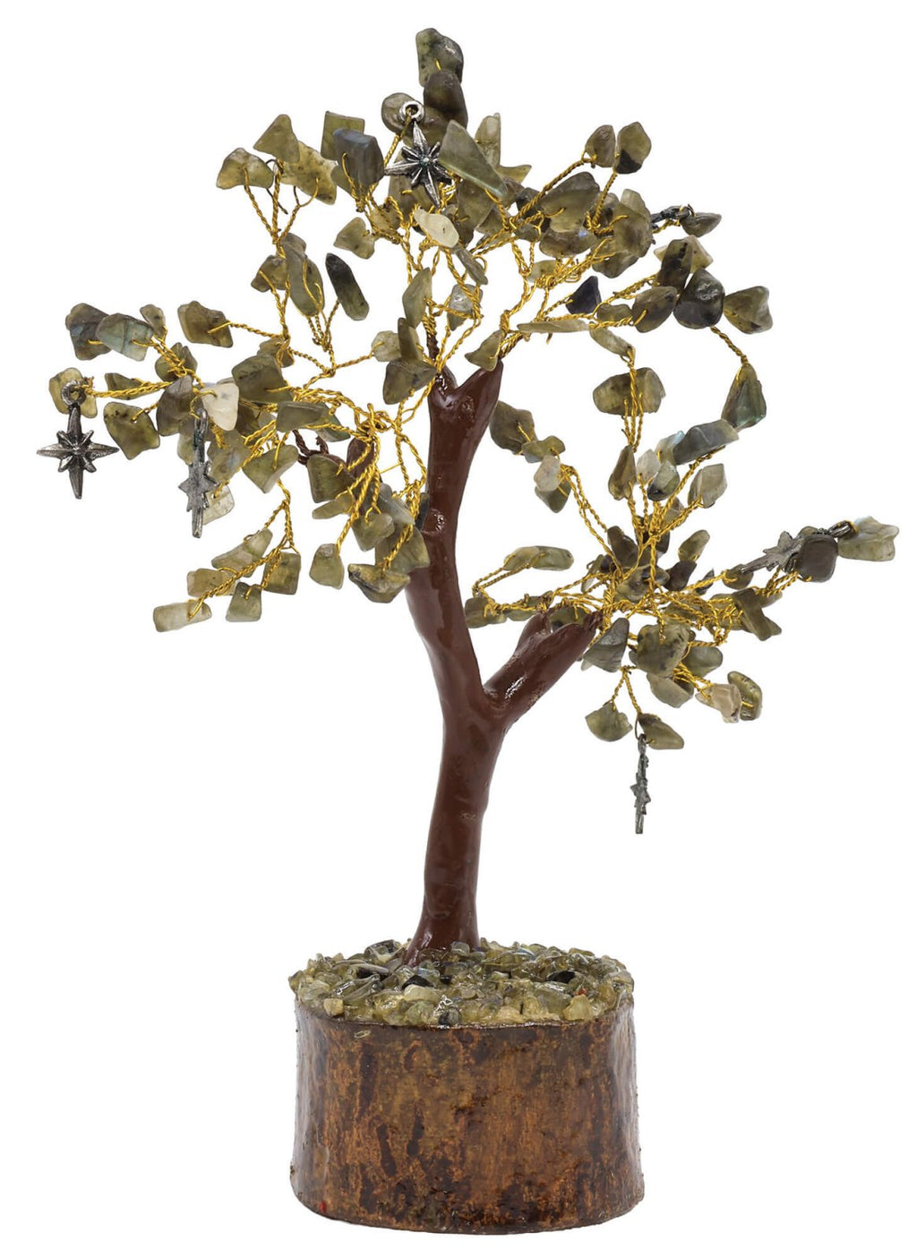 Arbre du Bonheur Labradorite & Étoiles 160 Pierres – Protection, Équilibre & Intuition