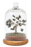 Arbre du Bonheur Pyrite sous Cloche 12cm – Or des Fous & Abondance Naturelle