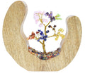 Arbre du Bonheur 7 Chakras 17cm – Socle Bois de Manguier Design