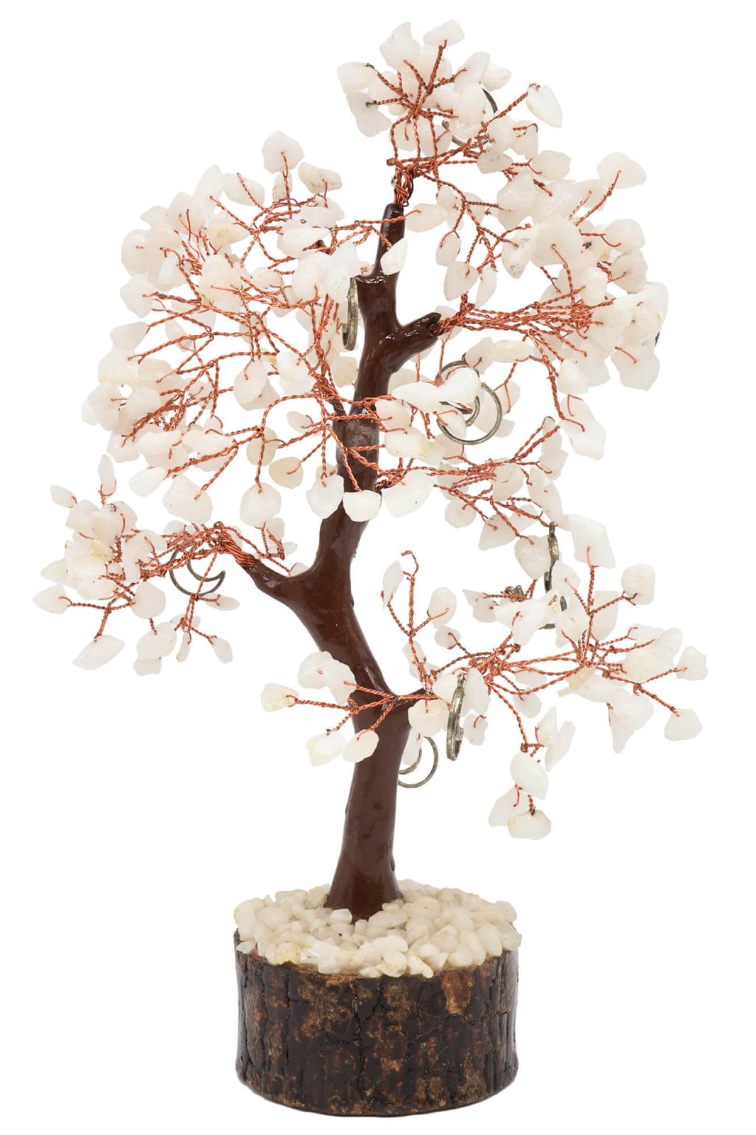 Arbre du Bonheur Jade Blanche & Lune 300 Pierres – Sérénité, Harmonie & Clarté