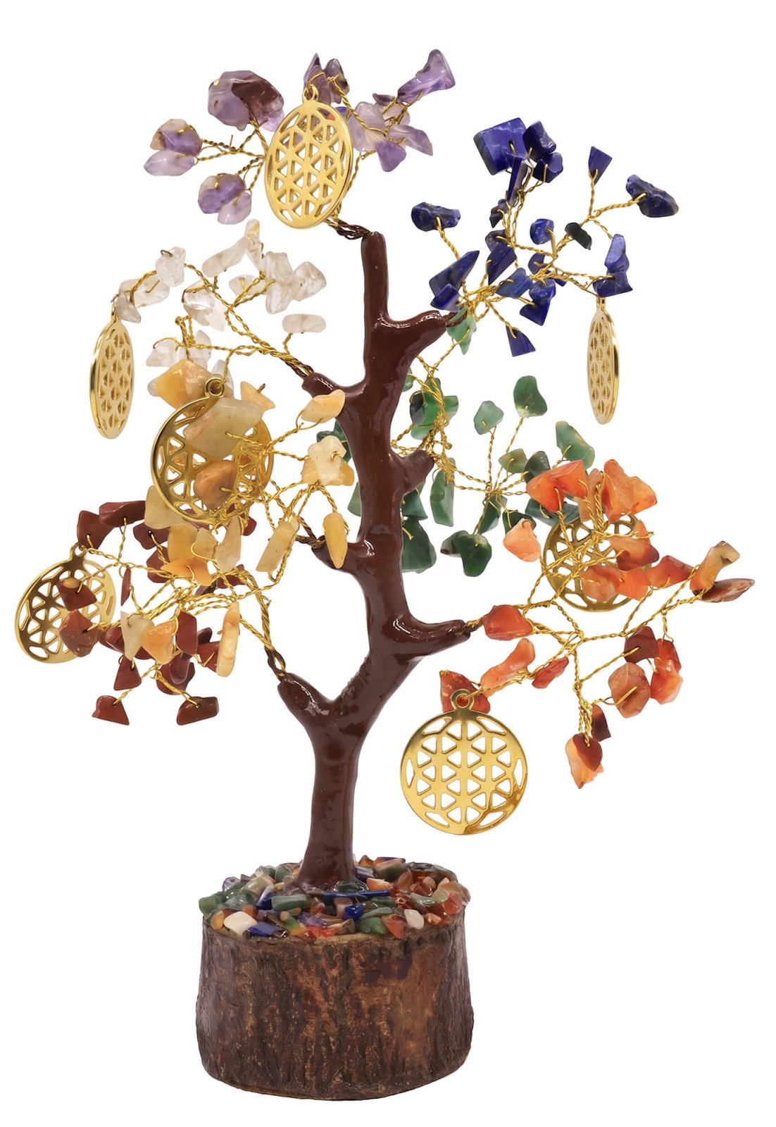 Arbre du Bonheur 7 Chakras & Fleur de Vie 160 Pierres – Harmonie, Équilibre & Énergie