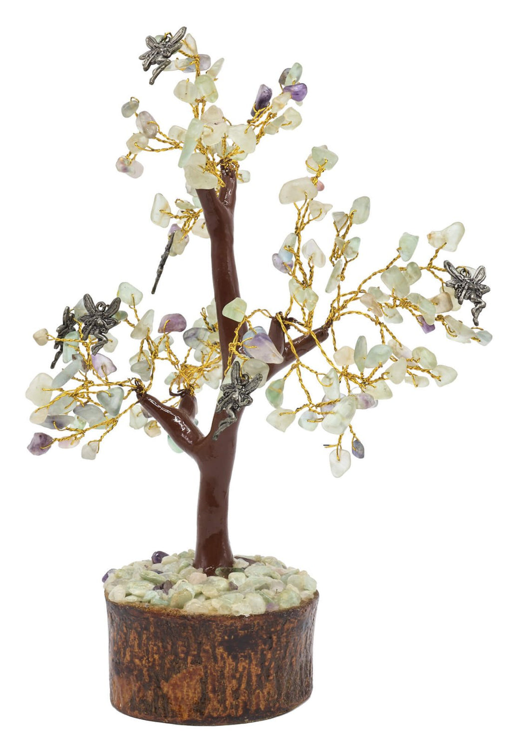 Arbre du Bonheur Fluorite & Fée 160 Pierres – Harmonie, Concentration & Créativité