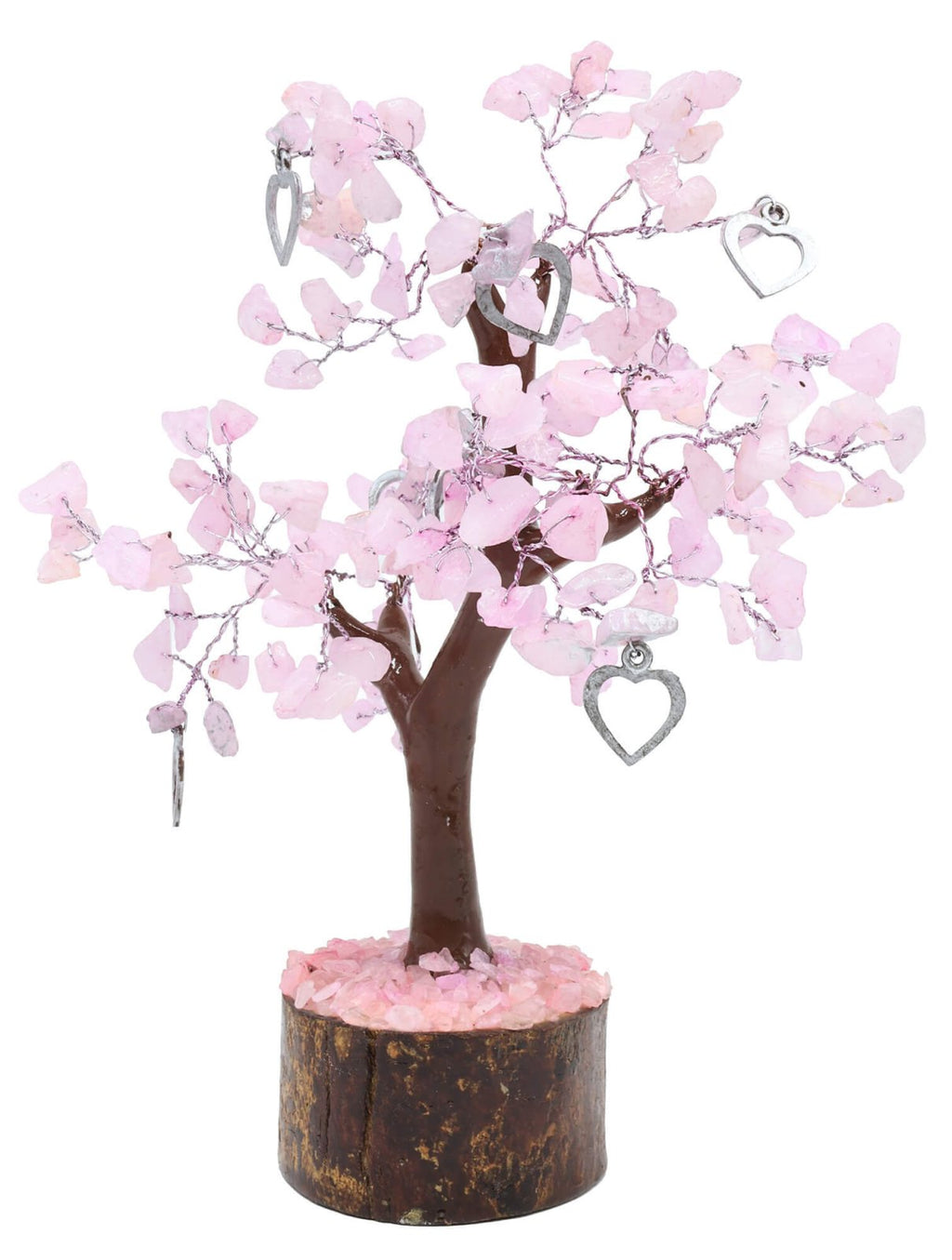 Arbre du Bonheur Quartz Rose & Cœur 160 Pierres – Amour, Réconfort & Douceur