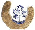 Arbre du Bonheur en Lapis Lazuli 17cm – Socle Bois de Manguier Design
