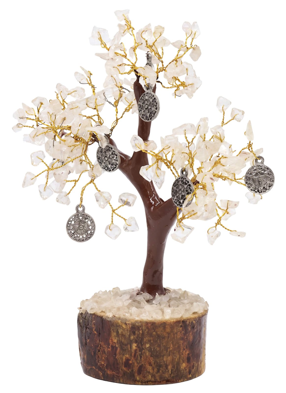 Arbre du Bonheur Cristal de Roche & Boussole Sacrée 160 Pierres – Amplification, Clarté & Spiritualité