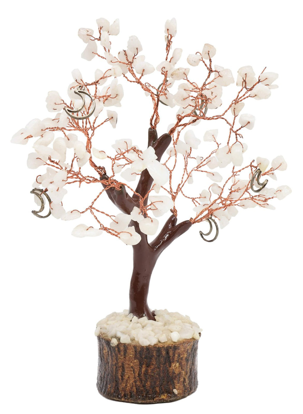 Arbre du Bonheur Jade Blanche & Lune 160 Pierres – Sérénité, Harmonie & Clarté