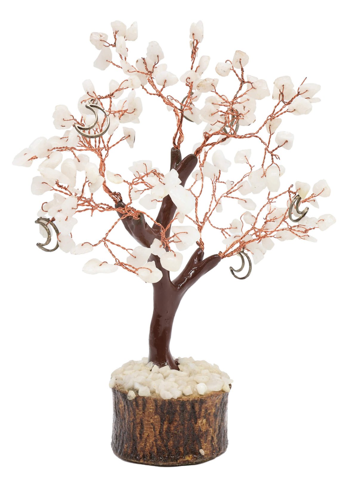 Arbre du Bonheur Jade Blanche & Lune 160 Pierres – Sérénité, Harmonie & Clarté