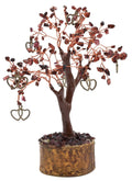 Arbre du Bonheur Grenat & Double Cœur 160 Pierres – Passion, Ancrage & Vitalité