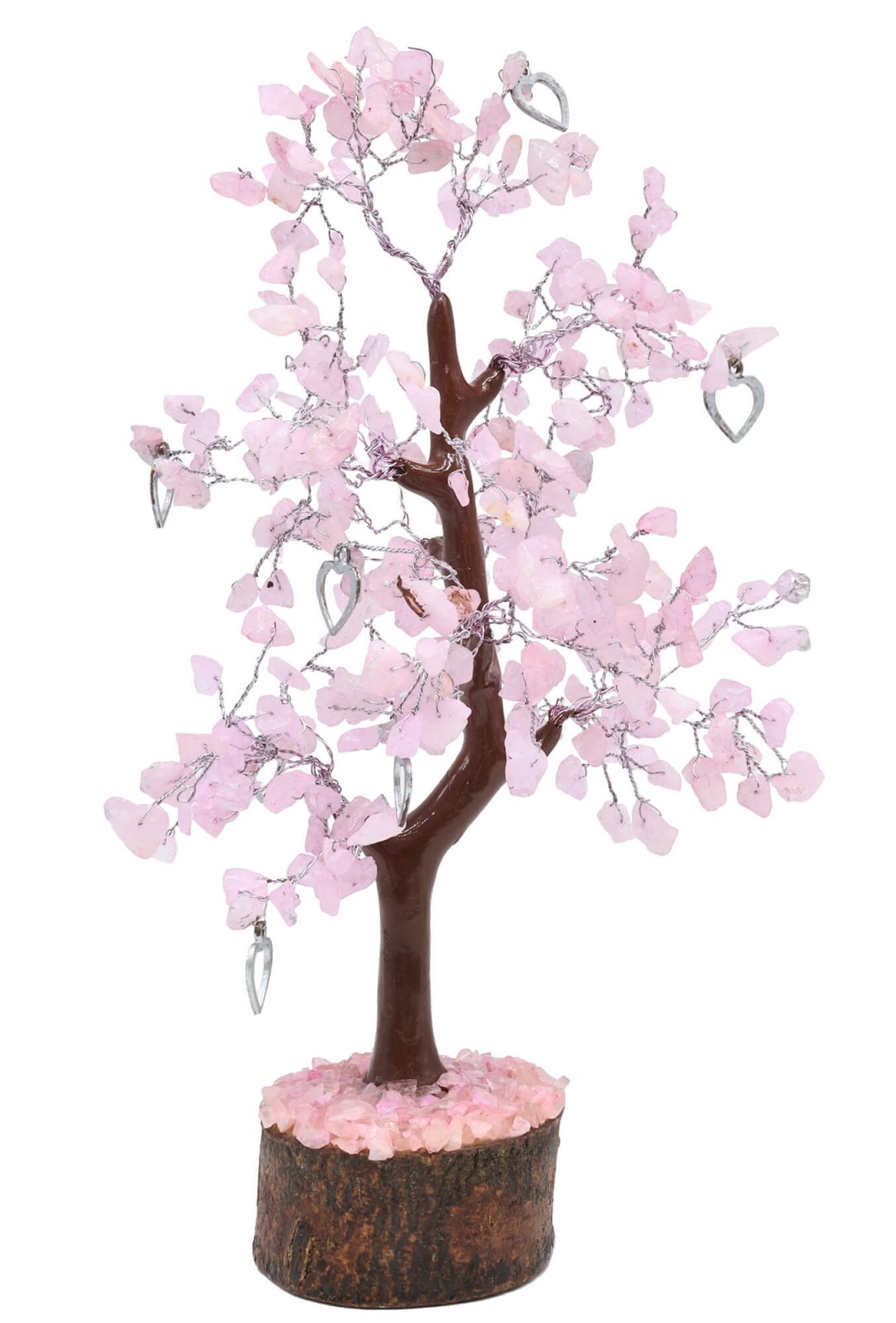 Arbre du Bonheur Quartz Rose & Cœur 300 Pierres – Amour, Réconfort & Douceur