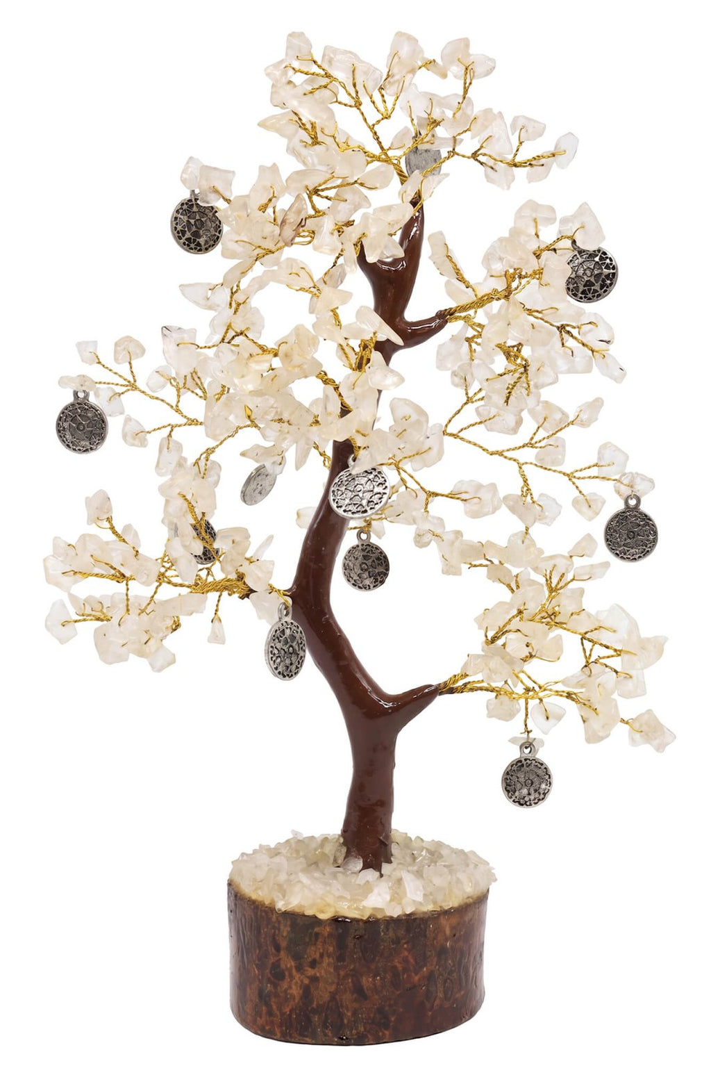 Arbre du Bonheur Cristal de Roche & Boussole Sacrée 300 Pierres – Amplification, Clarté & Spiritualité
