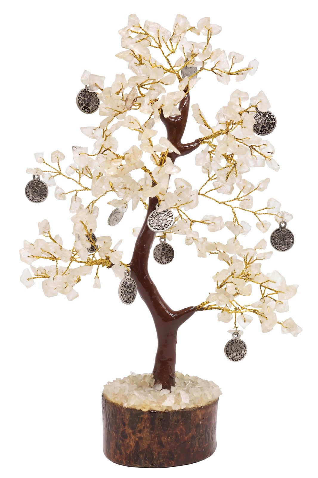 Arbre du Bonheur Cristal de Roche & Boussole Sacrée 300 Pierres – Amplification, Clarté & Spiritualité