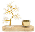 Arbre du Bonheur Cristal de Roche + Bougeoir 17cm – Pierre Universelle & Lumière Cristalline
