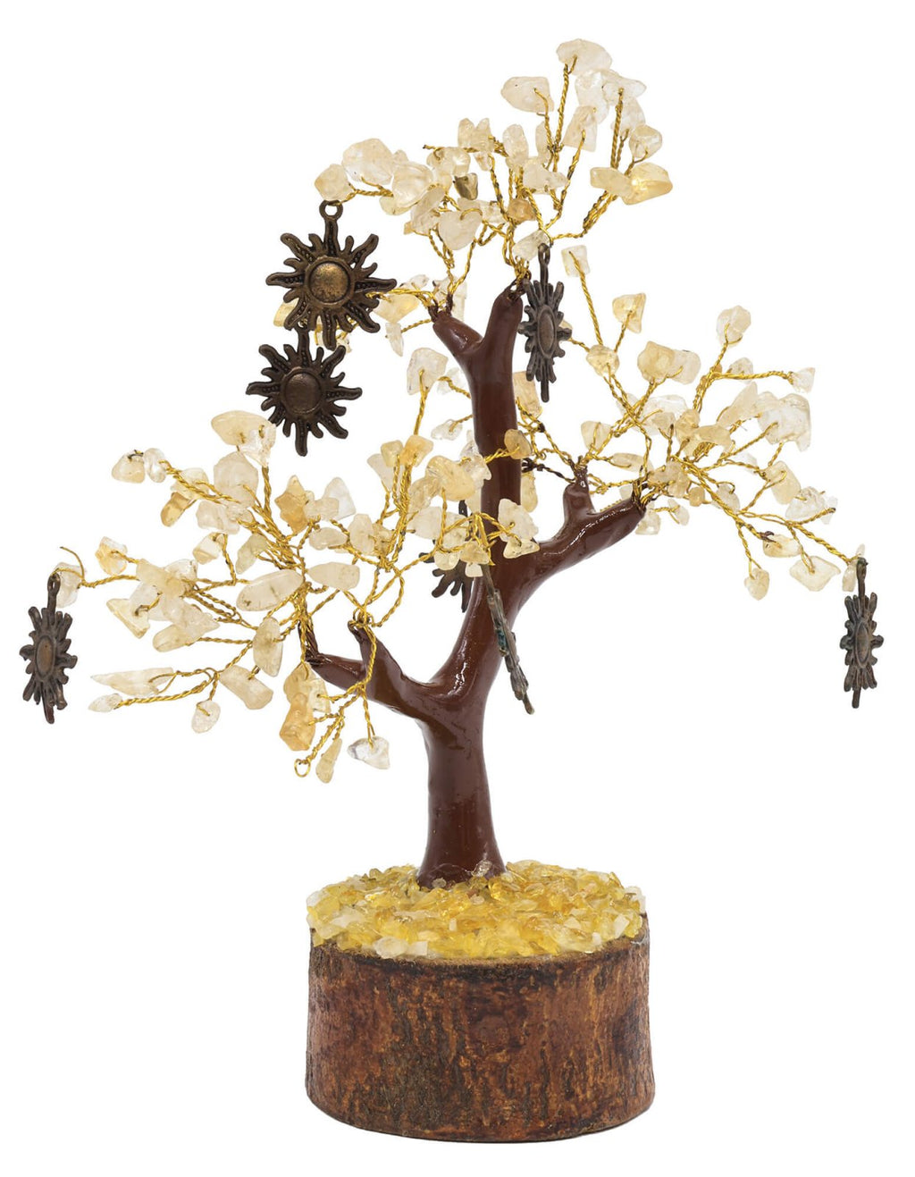 Arbre du Bonheur Citrine & Soleil 160 Pierres – Prospérité, Joie & Énergie Positive