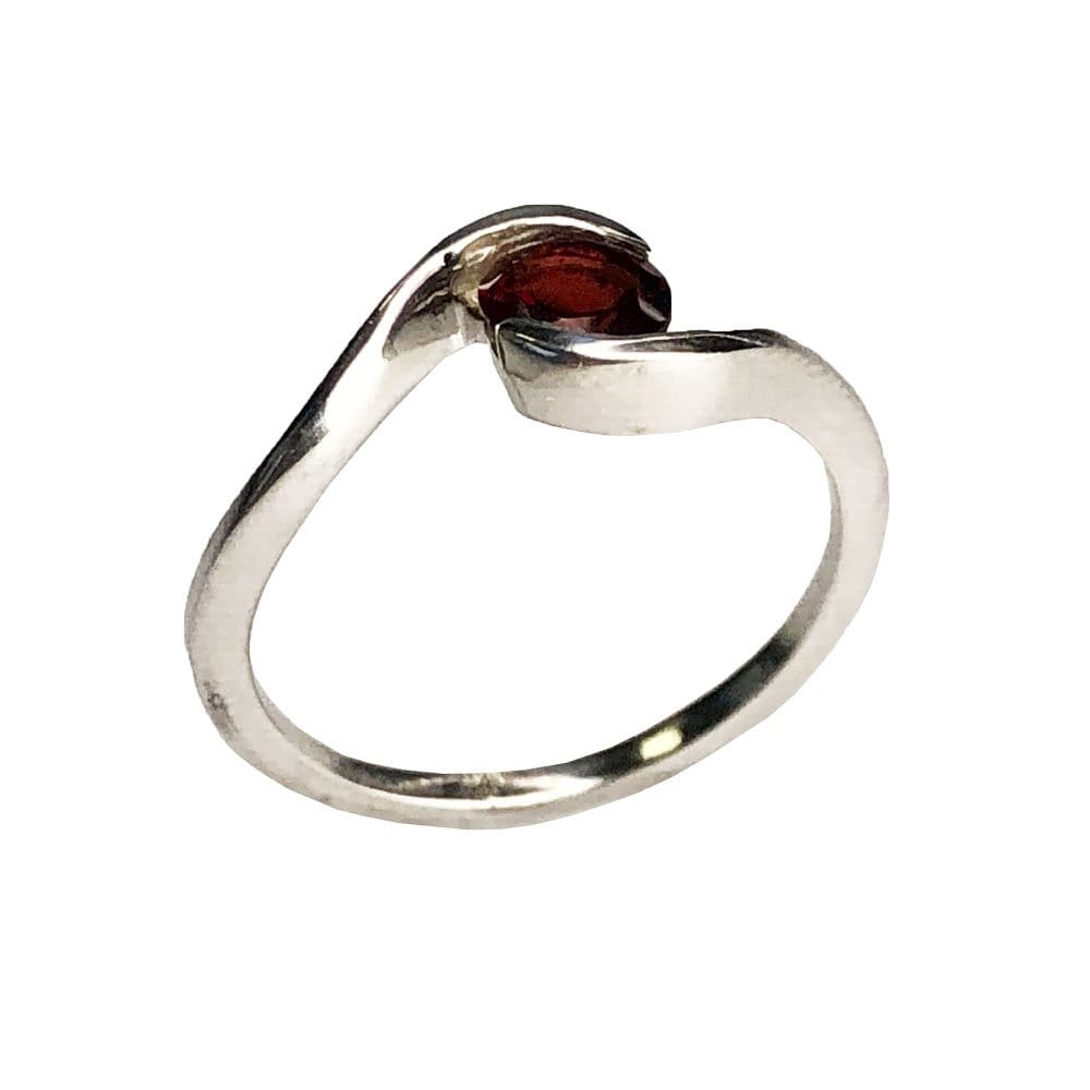 Bague Grenat Rouge Doriane – Argent 925 | Pierre Naturelle Lithothérapie