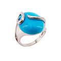 Bague Turquoise "Océane" – Cabochon Ovale | Argent 925 | Alchimie Concept France