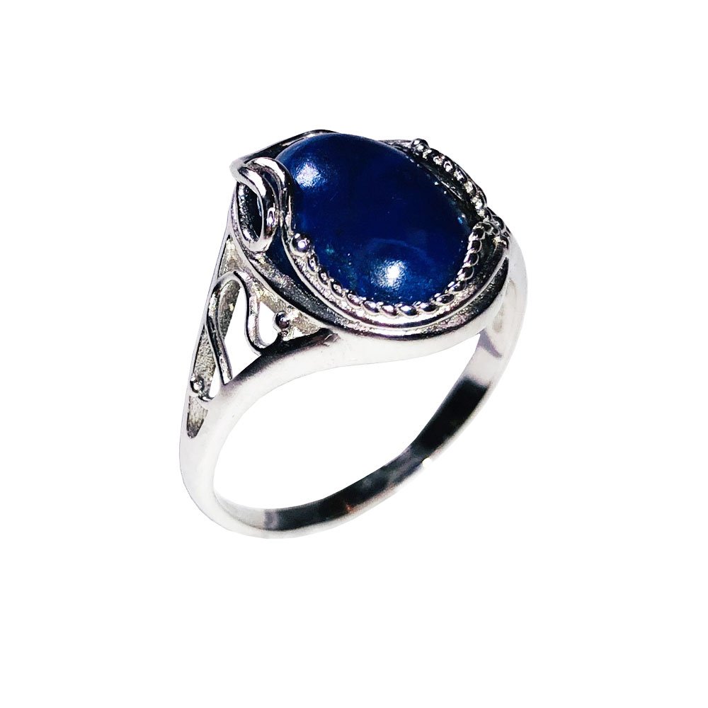 Bague Lapis-Lazuli "Capucine" en Argent 925 – Cabochon Ovale
