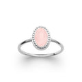 Bague Quartz Rose "Alexandra" en Argent 925 | Cabochon Ovale – Pierre de l'Amour et de la Sérénité