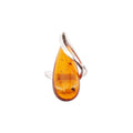 Bague Ambre "Colombe" en Argent 925 – Cabochon Goutte | Pierre Naturelle