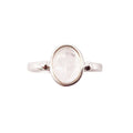 Bague Quartz Rose "Camille" en Argent 925 | Cabochon Ovale – Pierre d'Amour et de Tendresse