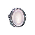 Bague Quartz Rose "Justine" | Argent 925 | Cabochon Ovale | Pierre Naturelle