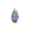 Bague Labradorite "Colombe" en Argent 925 | Cabochon Goutte – Pierre Talisman aux Reflets Envoûtants