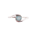 Bague Labradorite "Doriane" en Argent 925 – Cabochon Rond Facetté
