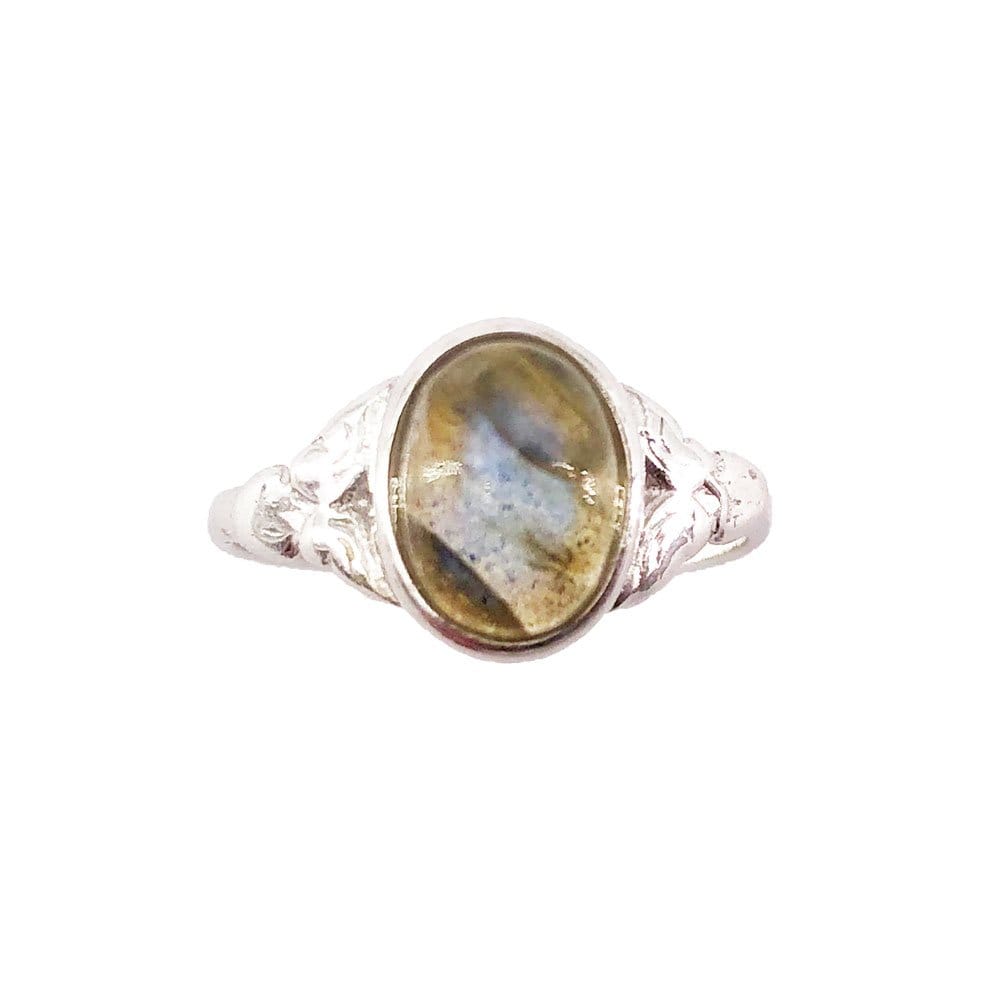 Bague Labradorite "Marianne" – Cabochon Ovale | Argent 925 | Alchimie Concept France