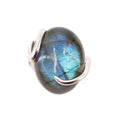Bague Labradorite "Océane" en Argent 925 – Cabochon Ovale