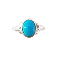 Bague Turquoise "Marianne" – Cabochon Ovale | Argent 925 | Alchimie Concept France