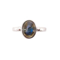 Bague Labradorite "Camille" en Argent 925 – Cabochon Ovale