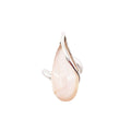 Bague Quartz Rose "Colombe" – Argent 925 | Cabochon Goutte Pierre d'Amour Universel