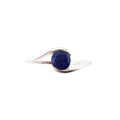 Bague Lapis-Lazuli "Doriane" en Argent 925 | Cabochon Rond Facetté – Pierre Bleue de Sagesse