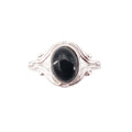 Bague Onyx Noir "Honorine" – Argent 925 | Cabochon Ovale Pierre Ancêtro-Royale