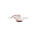Bague Pierre de Lune "Doriane" en Argent 925 – Cabochon Rond Facetté
