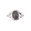 Bague Labradorite "Honorine" – Argent 925 | Cabochon Ovale Pierre des Empathes