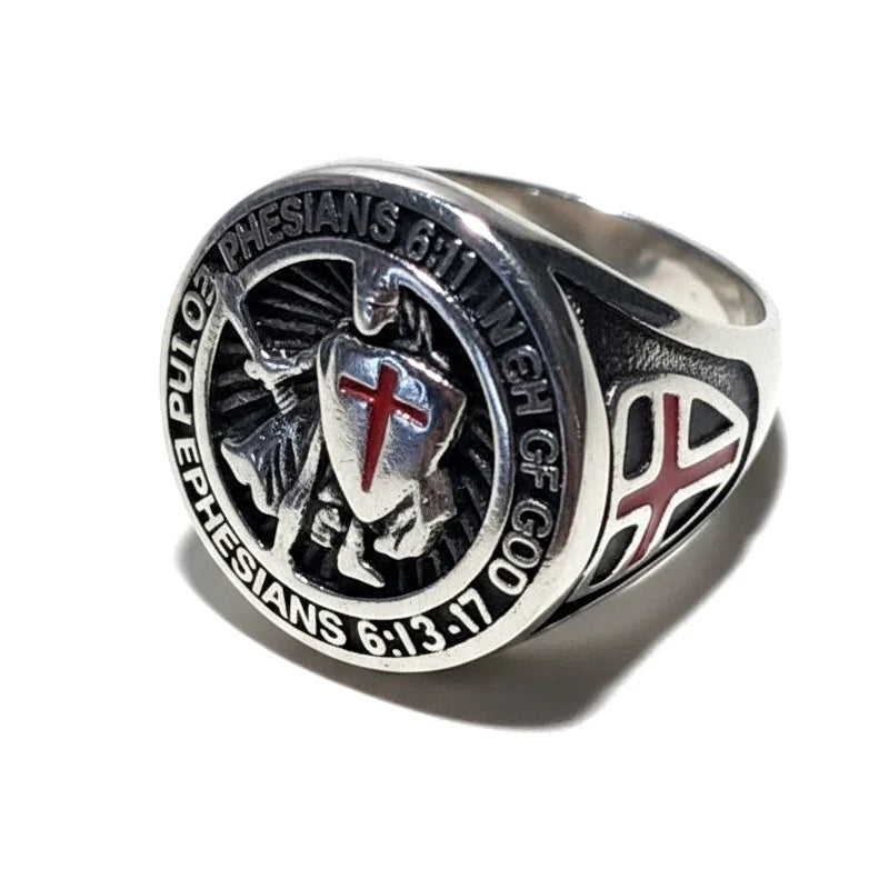 Bague Chevalière Acier Inoxydable Style Chevalier Homme | 22 mm