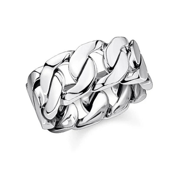 Bague Acier Inoxydable 316 Maille Gourmette | 7 mm