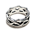 Bague Chevalière Acier Inoxydable Motif Os Entrelacés | 8 mm