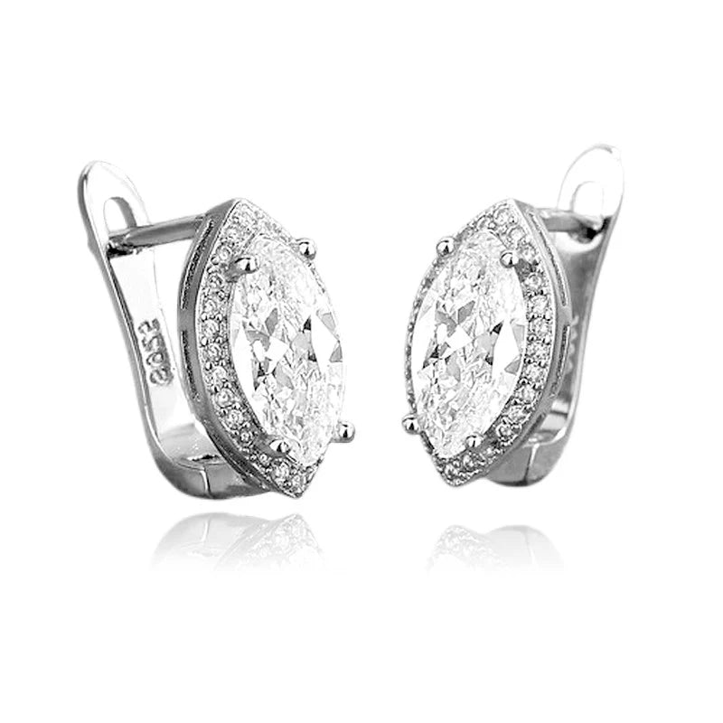Boucles d'Oreilles Sarah – Argent 925 & Zirconium | Glamour, Raffinement & Élégance Exclusive