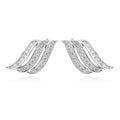 Boucles d'Oreilles Anges – Argent 925 & Zirconium | Protection, Espoir & Élégance Spirituelle
