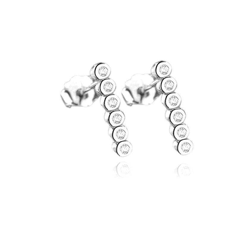 Boucles d'Oreilles Argent 925 Emma | Zirconium | Certifiées Poinçon | Bijou d'Art Femme Exclusif