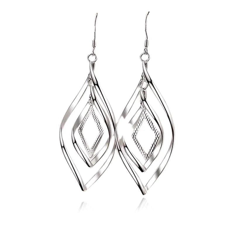 Boucles d'Oreilles Argent 925 Alice | Zirconium | Certifiées Poinçon | Cascade Tombantes Femme Luxe