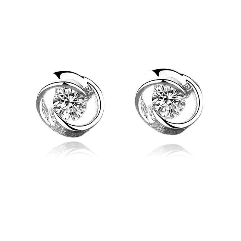 Boucles d'Oreilles Rosy – Argent 925 Pur & Zirconium | Illuminez Votre Visage & Brillez de Mille Feux