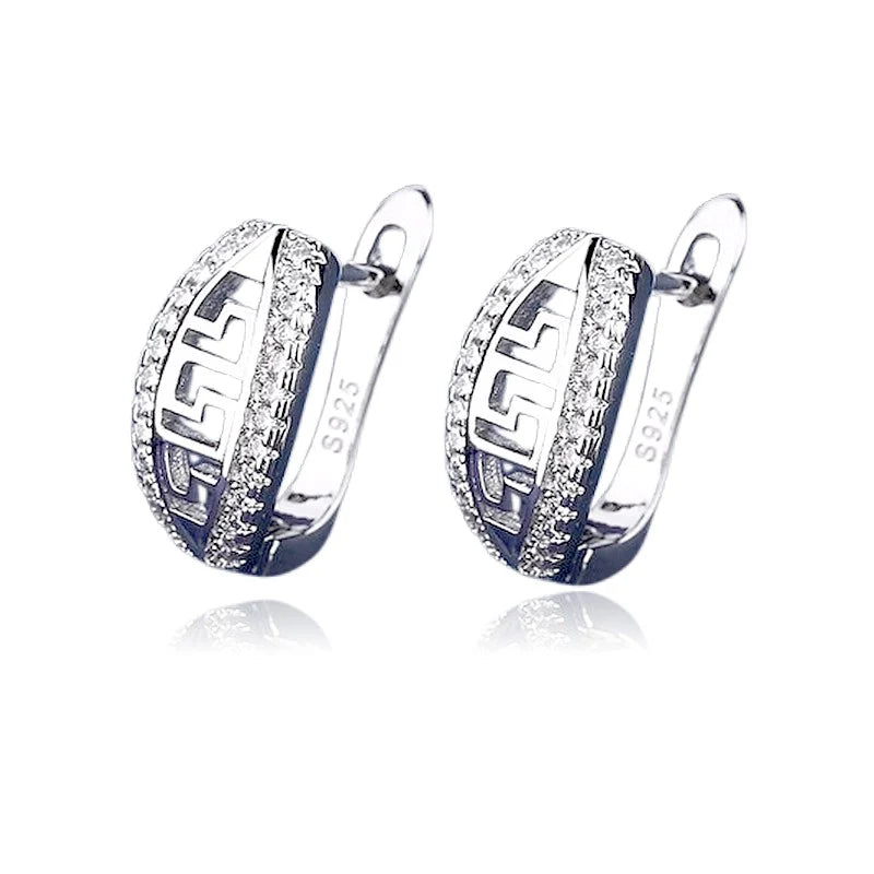 Boucles d'Oreilles Maude – Argent 925 & Zirconium | Luxe Discret & Beauté Intemporelle