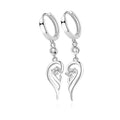 Boucles d'Oreilles Amélia Cœur | Argent 925 Poinçon Certifié | Zirconium | Pureté & Sophistication