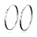 Créoles Alicia 50mm | Argent 925 Poinçon Certifié | Boucles d'Oreilles Élégance Intemporelle