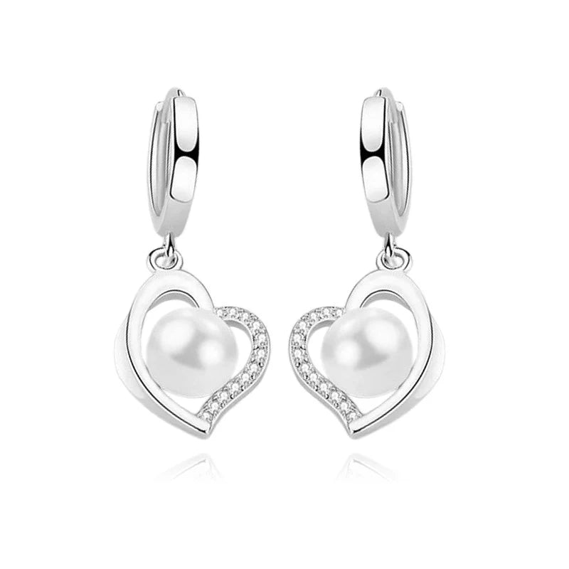 Boucles d'Oreilles Valentina | Argent 925 Poinçon Certifié | Perles & Zirconium | Élégance Discrète
